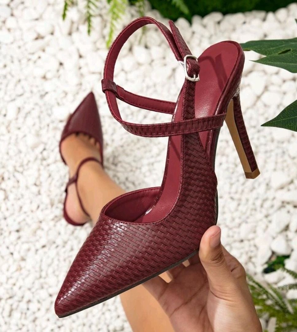 Burgundy sales high heels