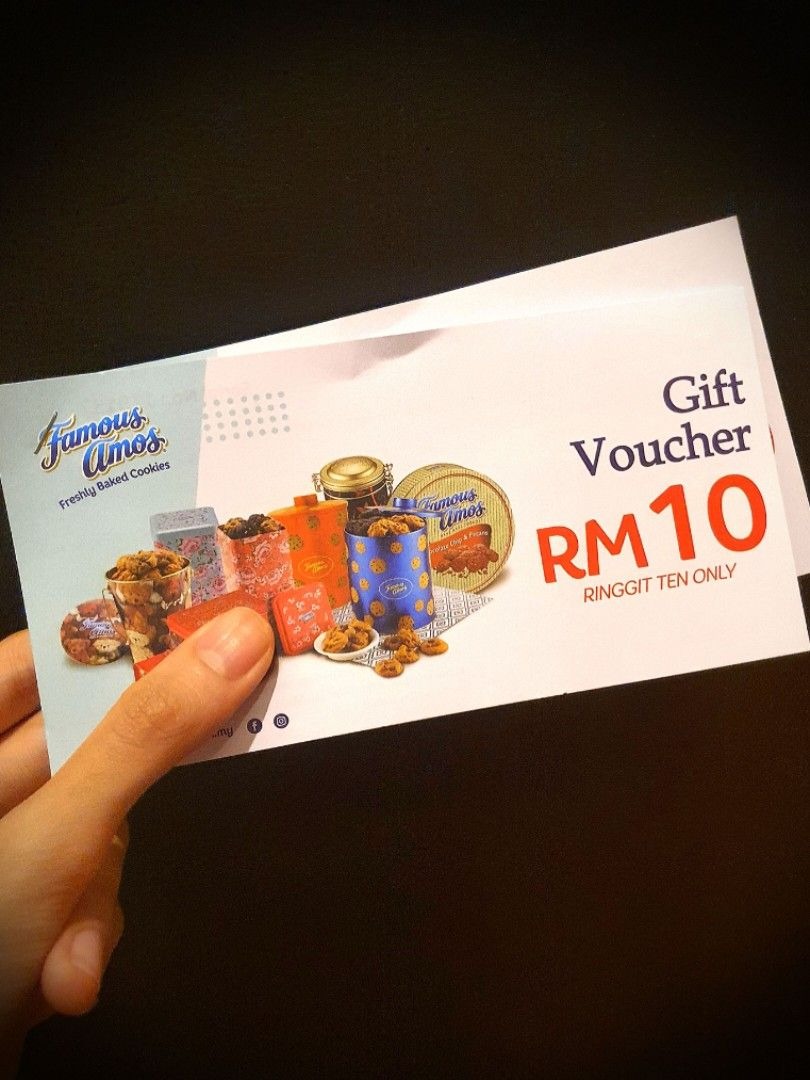 [expire 31/12/2023] RM10 Famous Amos Voucher, Tickets & Vouchers