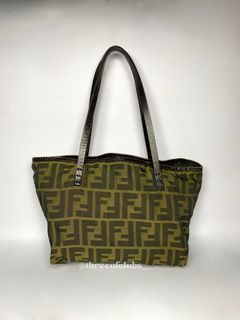 🛑Fendi Pequin Coated Canvas Vertical Sac Plat Tote Bag, Luxury, Bags &  Wallets on Carousell