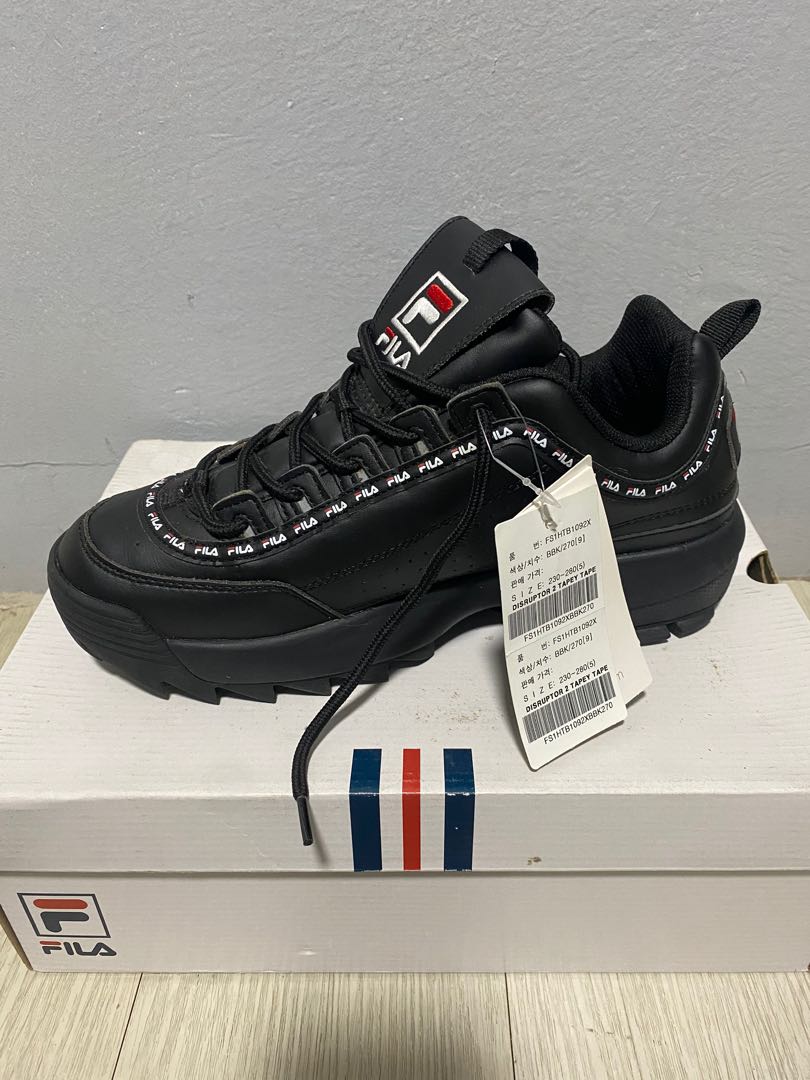 Fila disruptor top black size 5