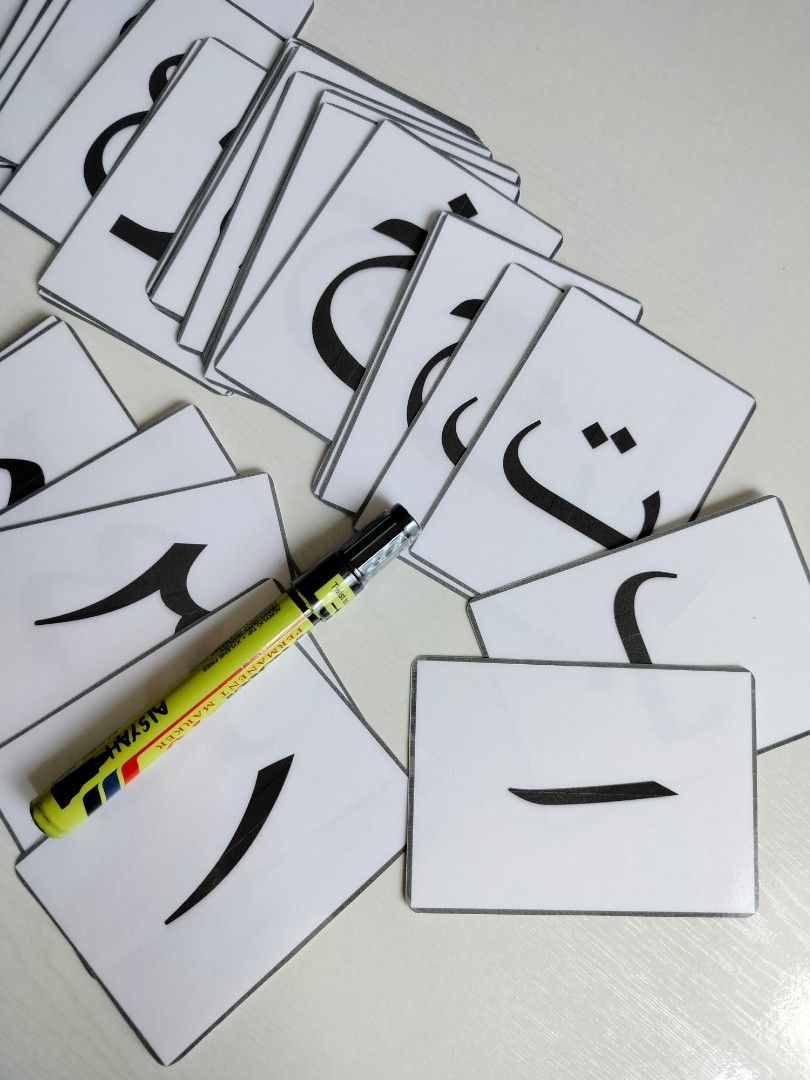 Flash Cards Jawi / Huruf dan nombor Hijaiyyah, Hobbies & Toys, Toys ...