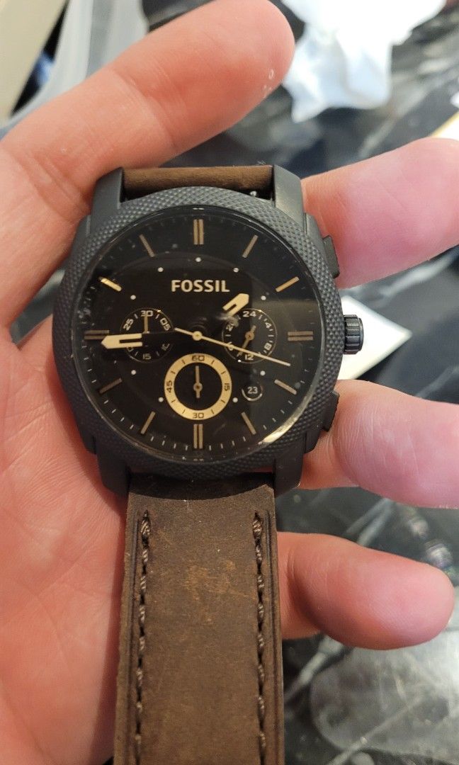 Fossil Machine Flight Chronograph Brown Dial Men's Watch FS4656, Men's ...