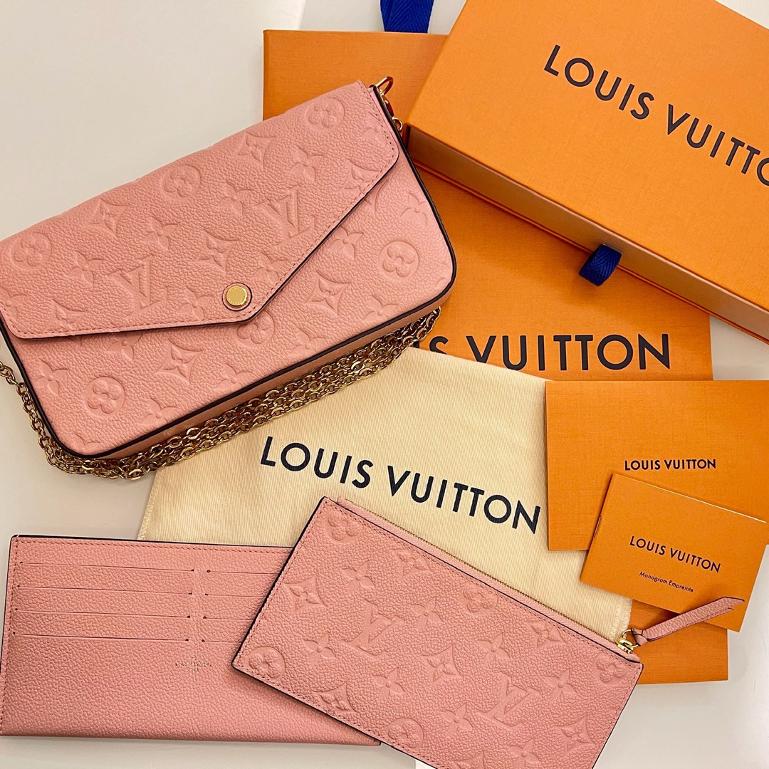 Louis Vuitton Felicia Pochette Monogram Empreinte Rose Pounder GHW