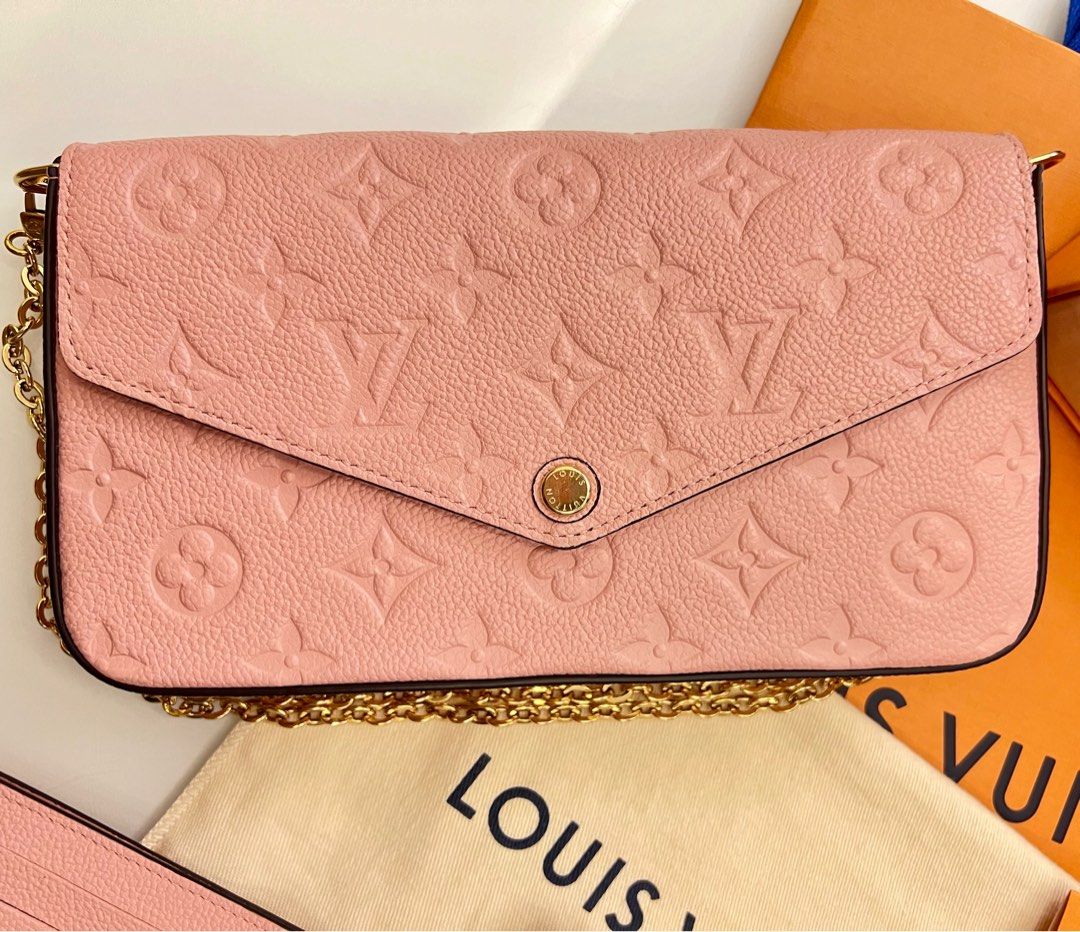 Louis Vuitton Félicie Pochette Rose Poudre Monogram Empreinte