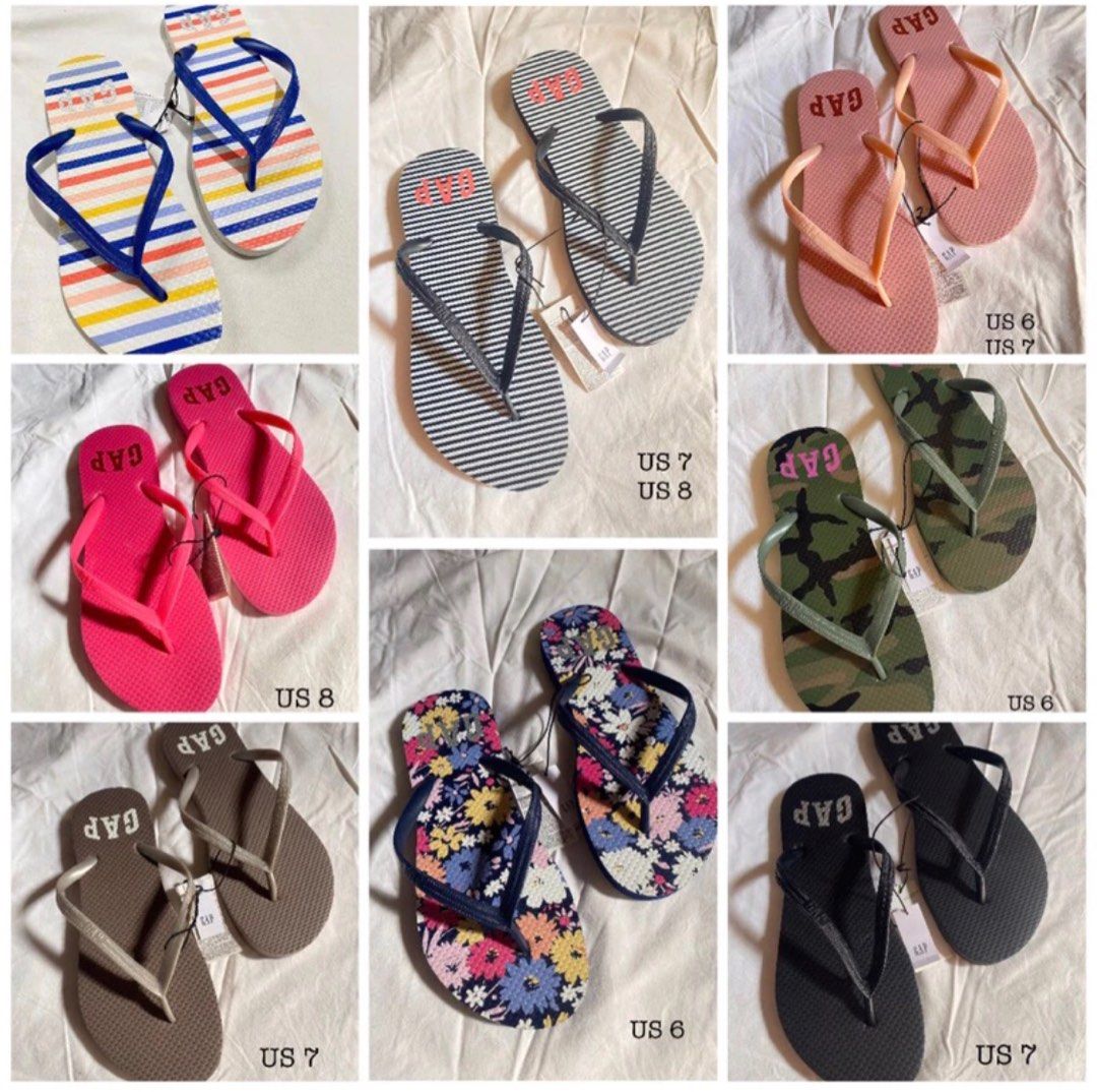 GAP Logo Flip Flops Women s Fashion Footwear Flats Sandals on Carousell