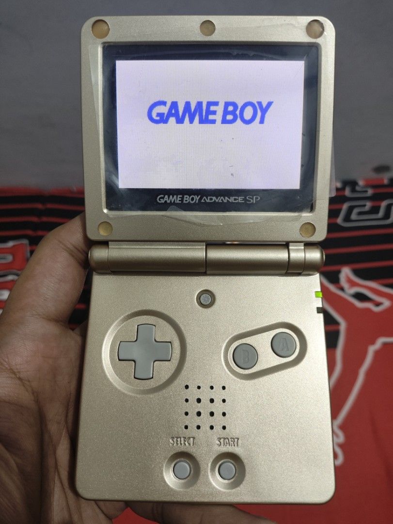 GBA SP Gameboy Advance SP Brighter Light Gold with Free Games (Please ...