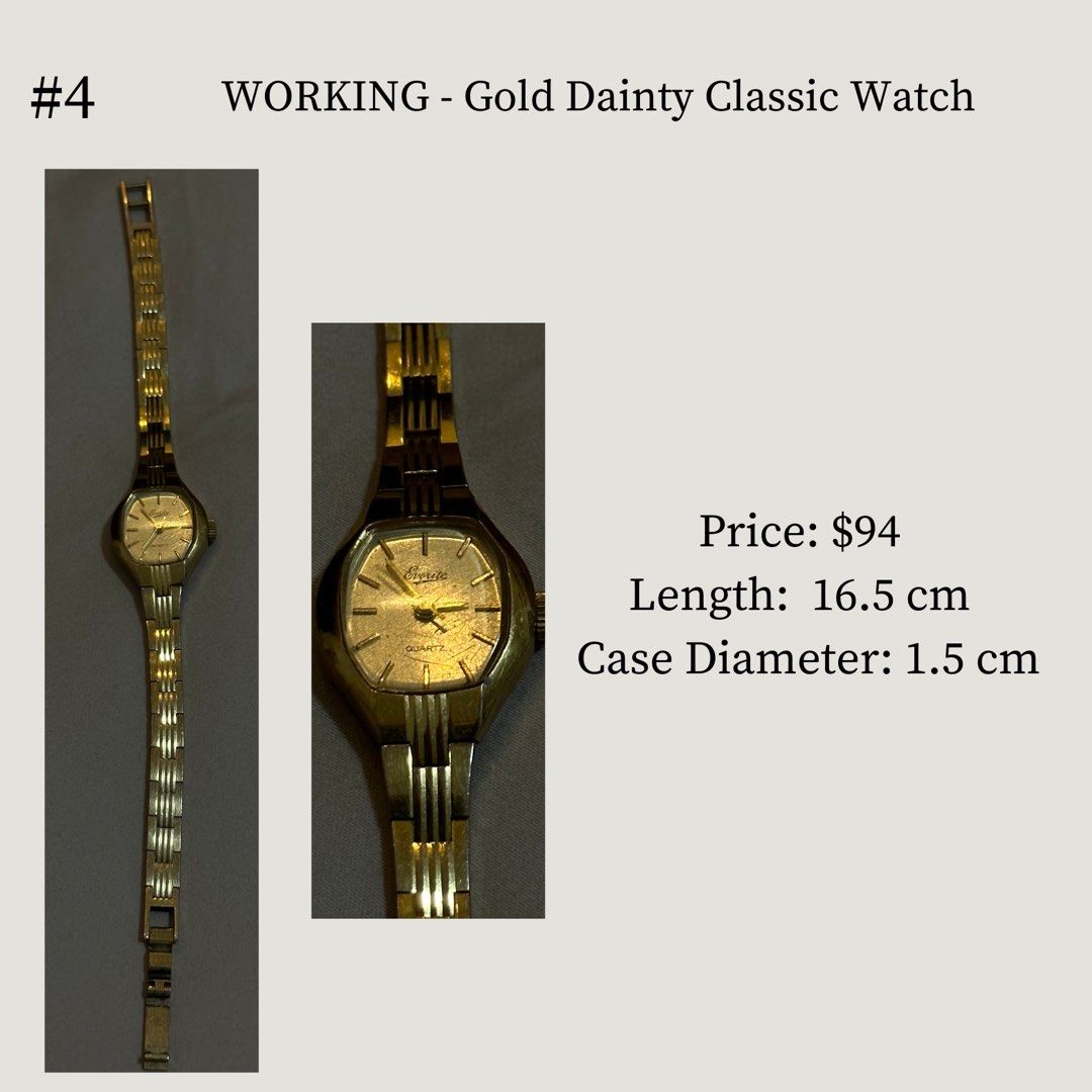 Gold Classic Vintage Watch WORKING Women s Fashion Watches