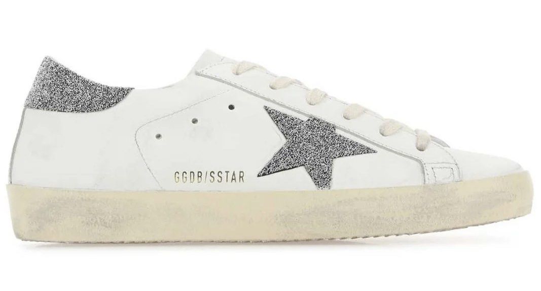 Golden goose superstar glitter sneakers outlet
