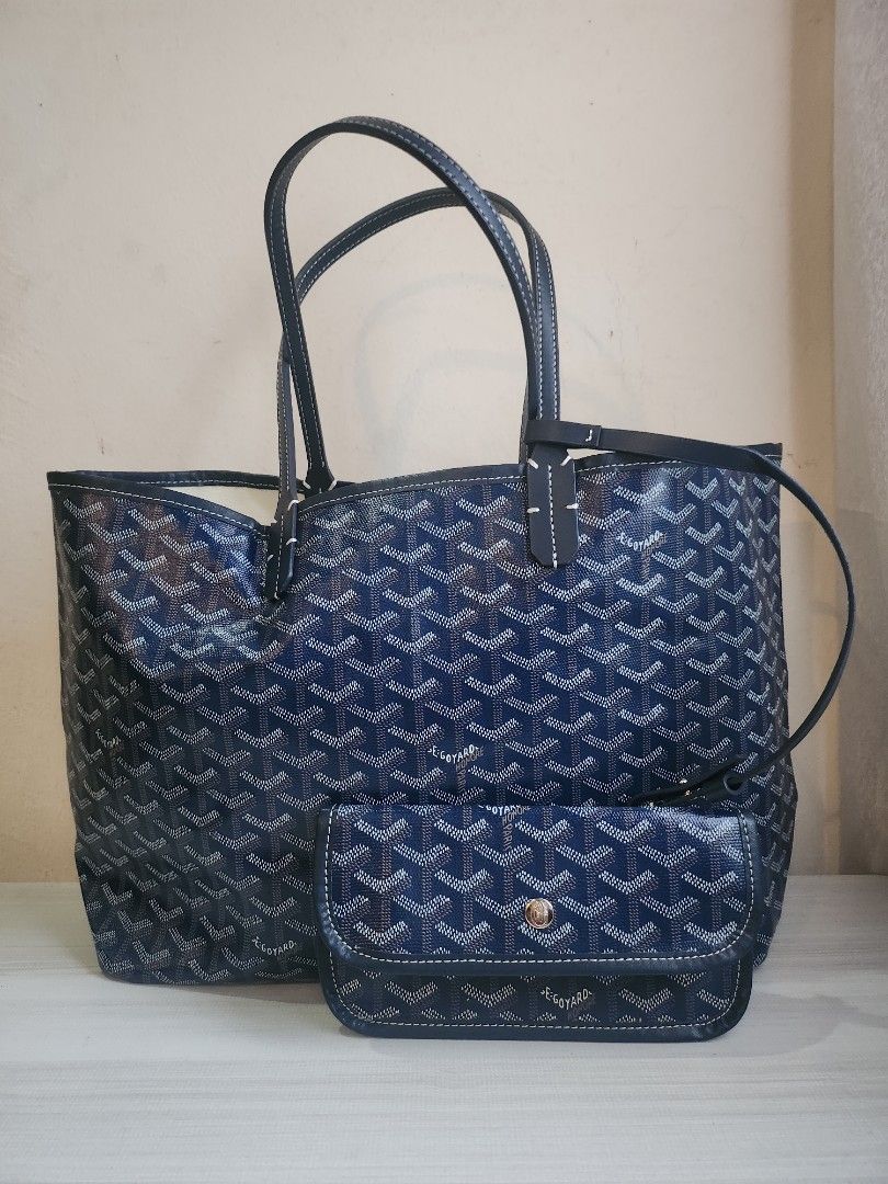 GOYARD NAVY BLUE SMALL TOTE BAG, Women's Fashion, Bags & Wallets, Tote Bags  on Carousell