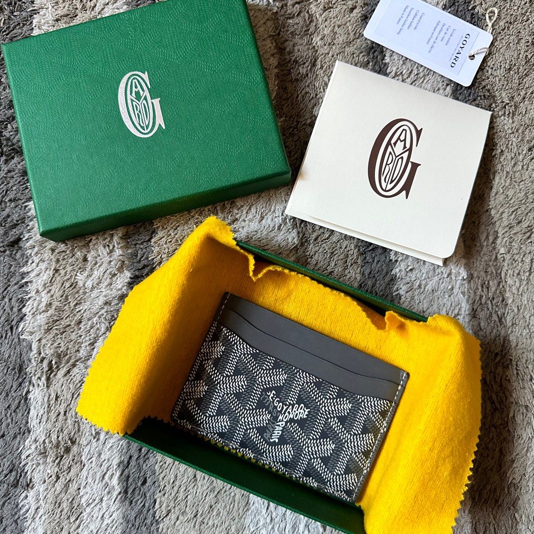 Goyard, Accessories, Goyard Saint Sulpice Card Holder Grey Green