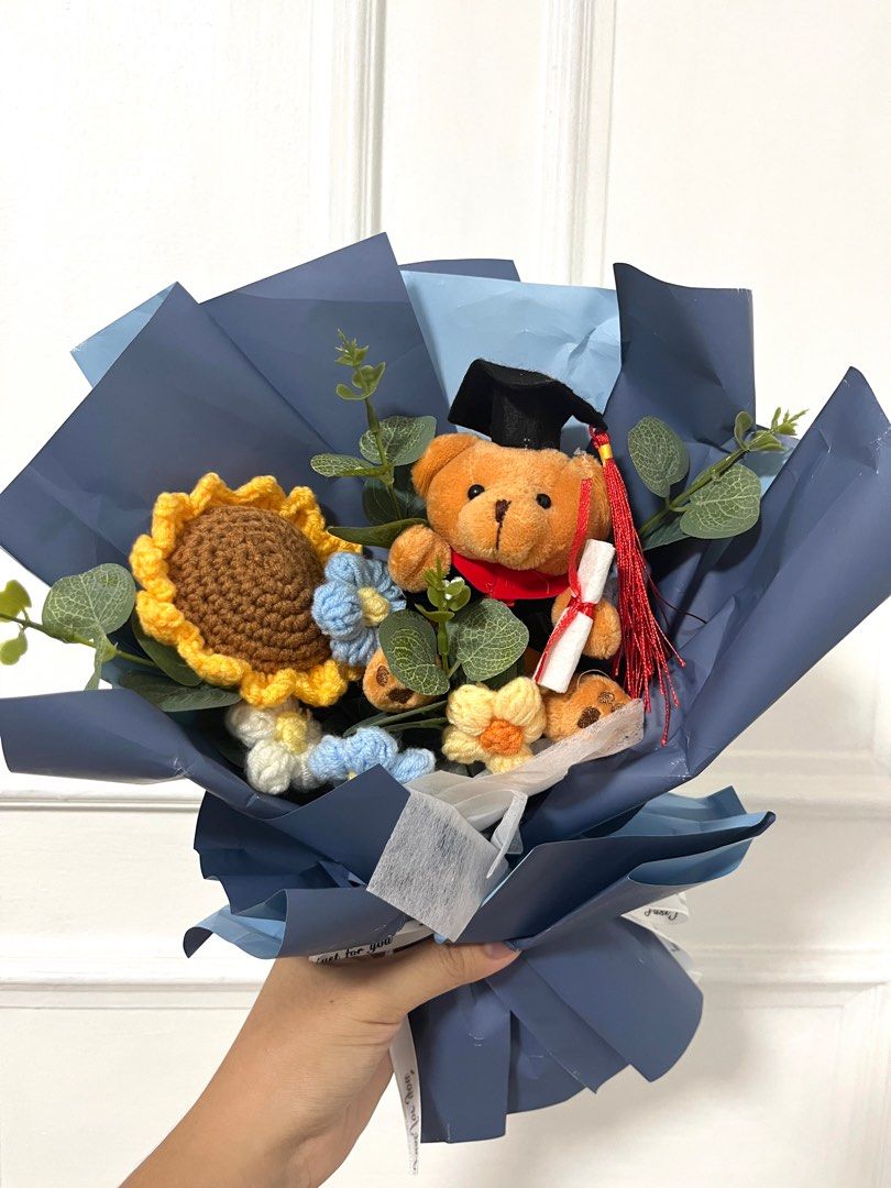 Graduation Crochet Bouquets, Furniture & Home Living, Home Decor