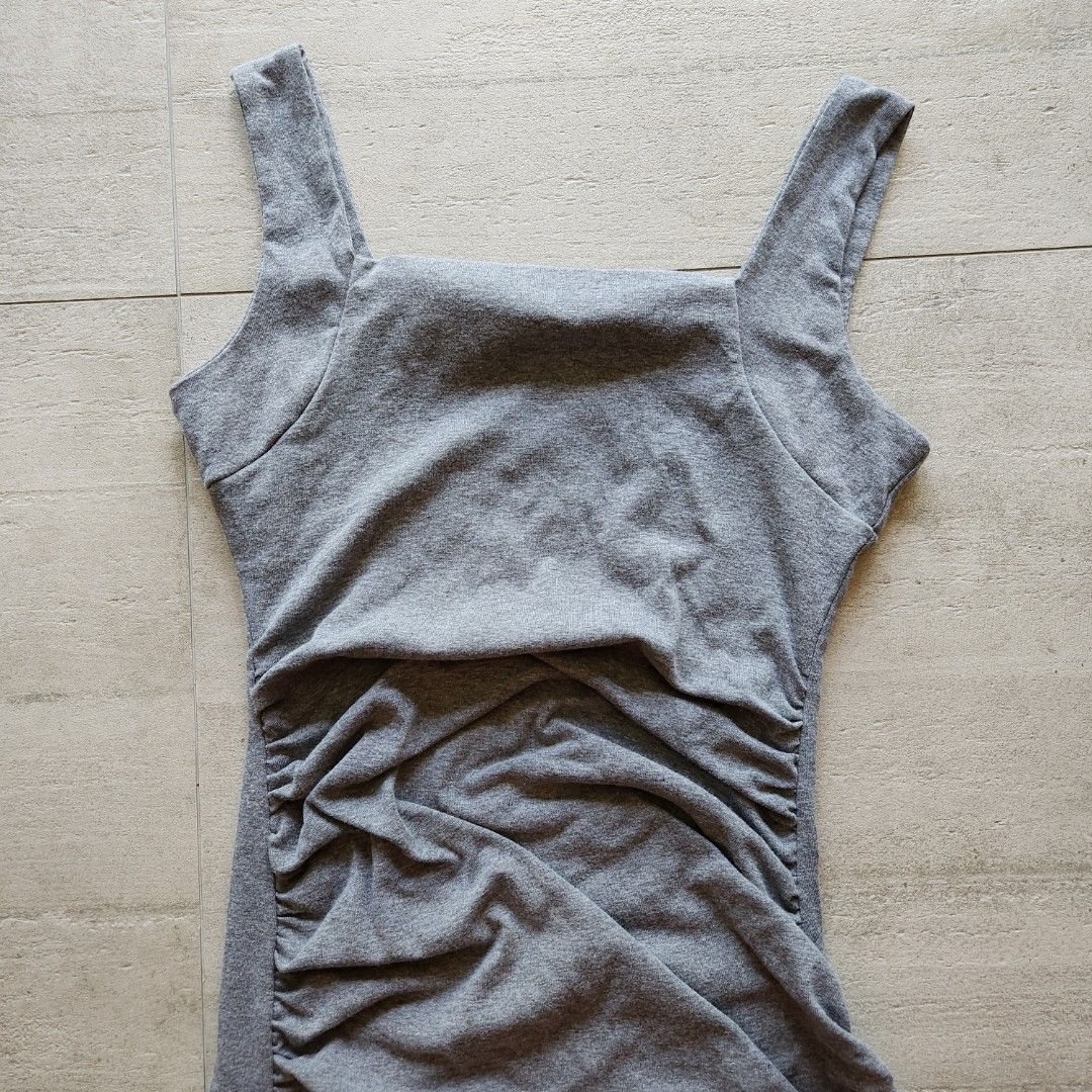 Grey Bodycon Sleeveless Dress