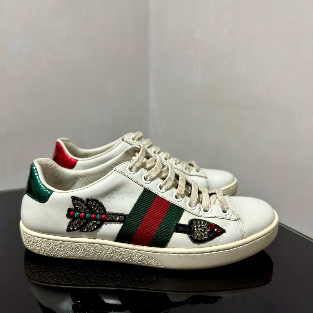 Gucci Ace Arrow Sneaker Embroidered Size 34