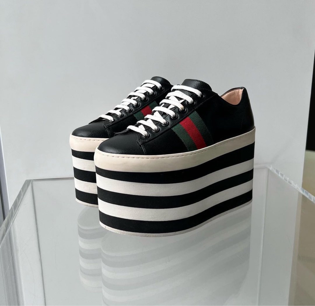 Gucci Ace Platform Sneaker Black Height 11cm Women s Fashion