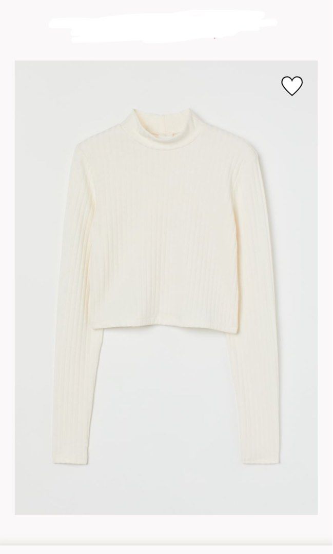 H M cropped turtleneck top Women s Fashion Tops Shirts on Carousell