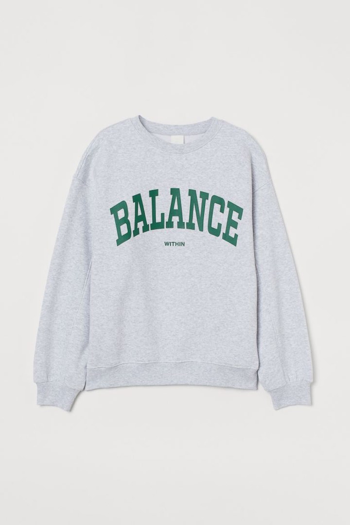 hu0026m grey balance sweatshirt, Women's Fashion, Tops, Longsleeves on Carousell