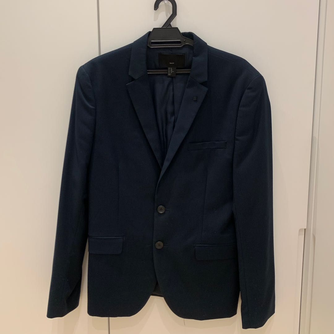 H M Men s Coat Dark Blue Men s Fashion Coats Jackets and