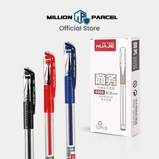 HuaJie Ballpoint Pen 0.5mm | Retractable Pen S600 | Smooth Writing Comfortable Grip | Quick-Drying Ink