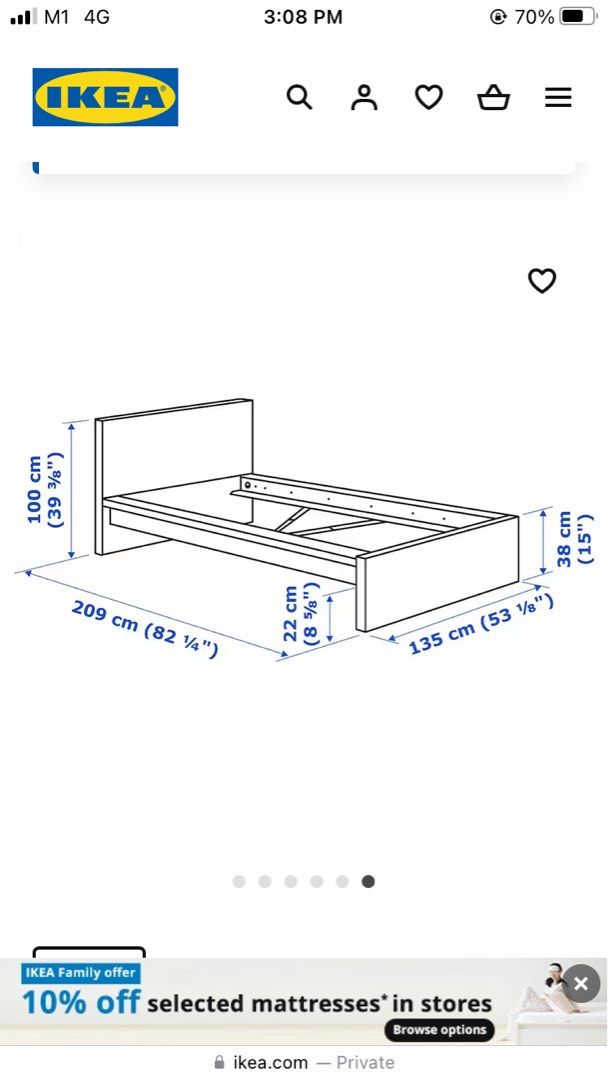 Malm twin online bed dimensions