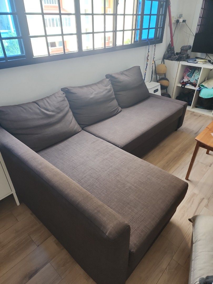 Ikea wooden hot sale sofa bed