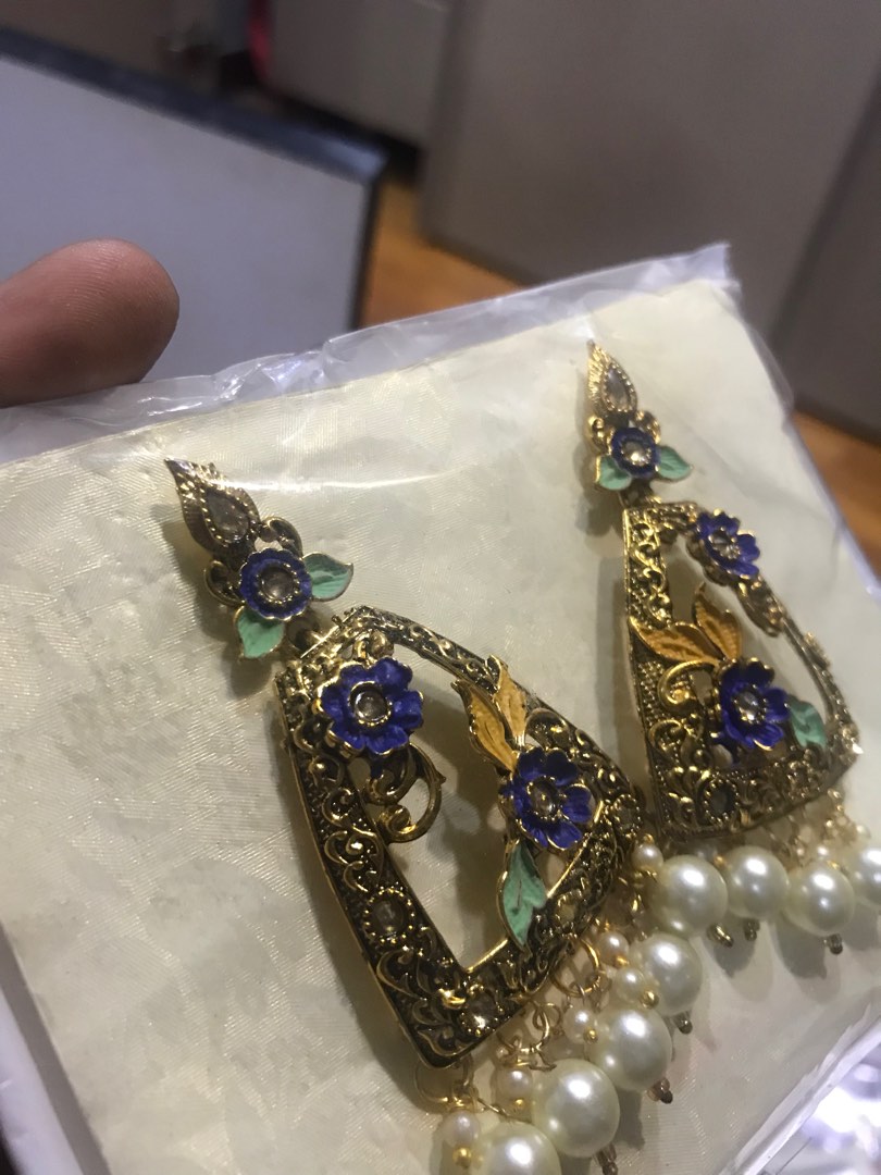 Indian outfit earrings Women s Fashion Watches Accessories