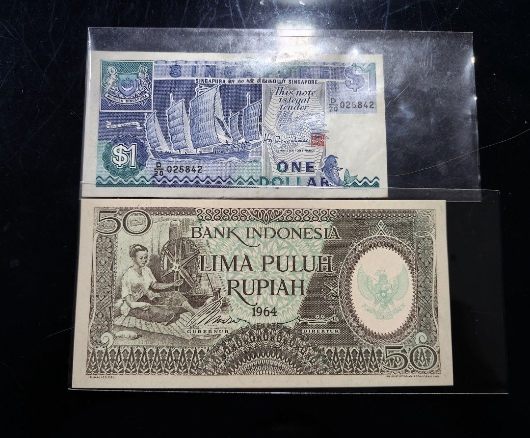 Indonesia 1964 50 Rupiah Banknote Currency UNC, Hobbies & Toys ...