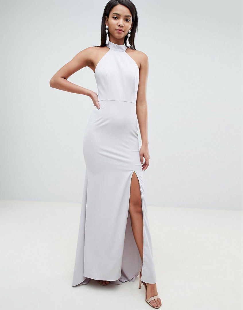 Jarlo high neck store fishtail maxi dress