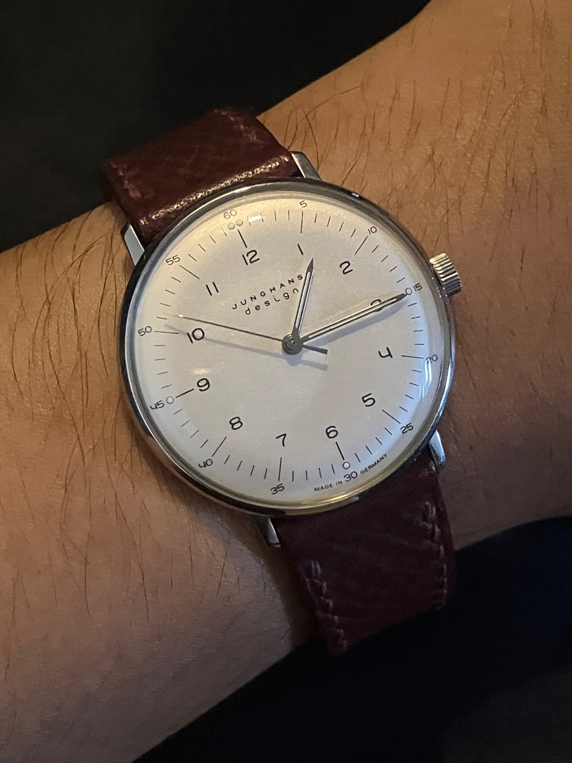 Junghans Max Bill 34mm Hand wound Mechanical Watch Luxury