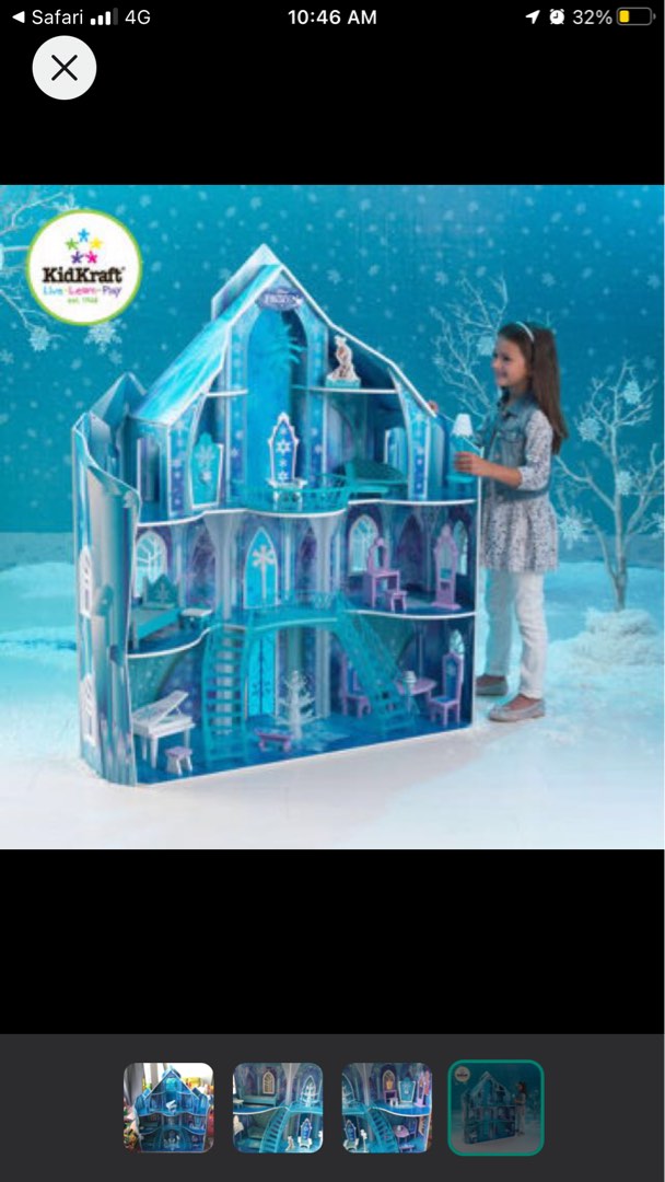Kidkraft disney frozen snowflake mansion hot sale dollhouse