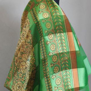 Dior - Diortwin Mizza 90 Square Scarf Beige Multicolor Silk Twill - Women