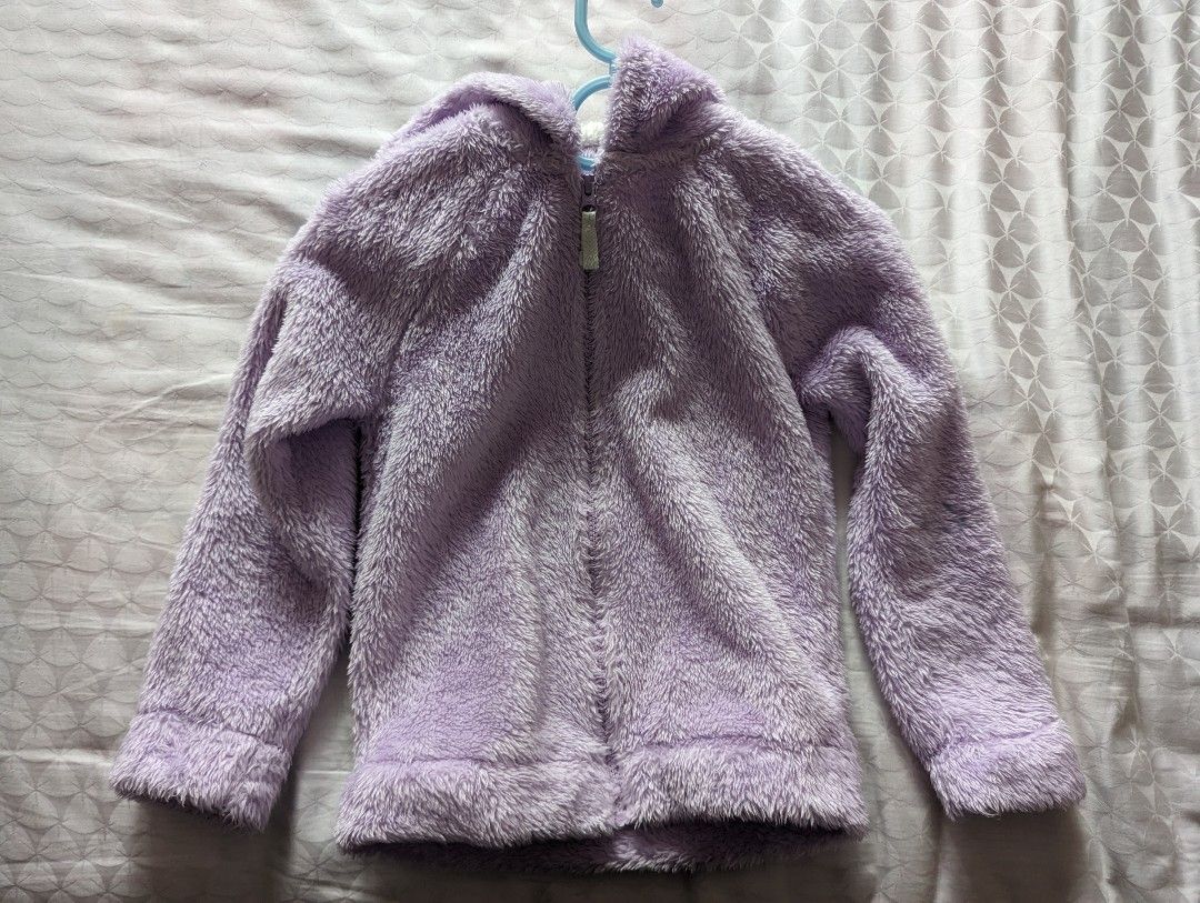 Lilac purple fleece hoody jacket hooded sweatshirt sweater winter