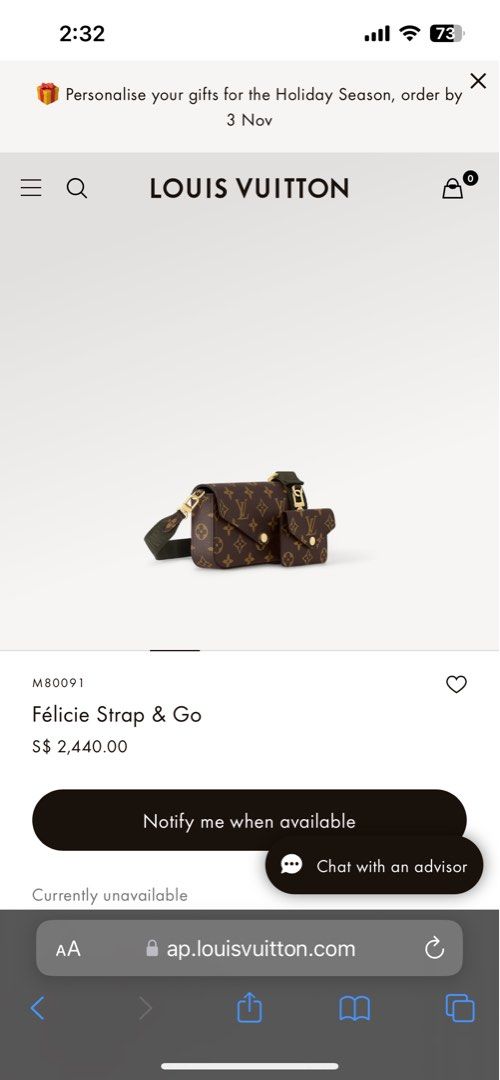 Louis Vuitton Felicie Strap & Go Bag - The Shoe Box
