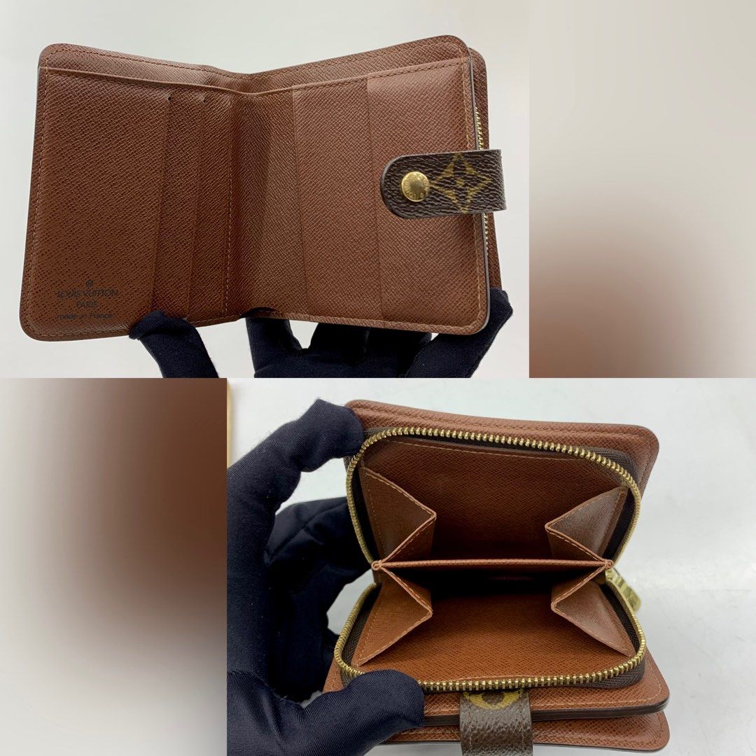 Louis Vuitton Monogram Compact Zip M61667 Bifold Wallet Unisex