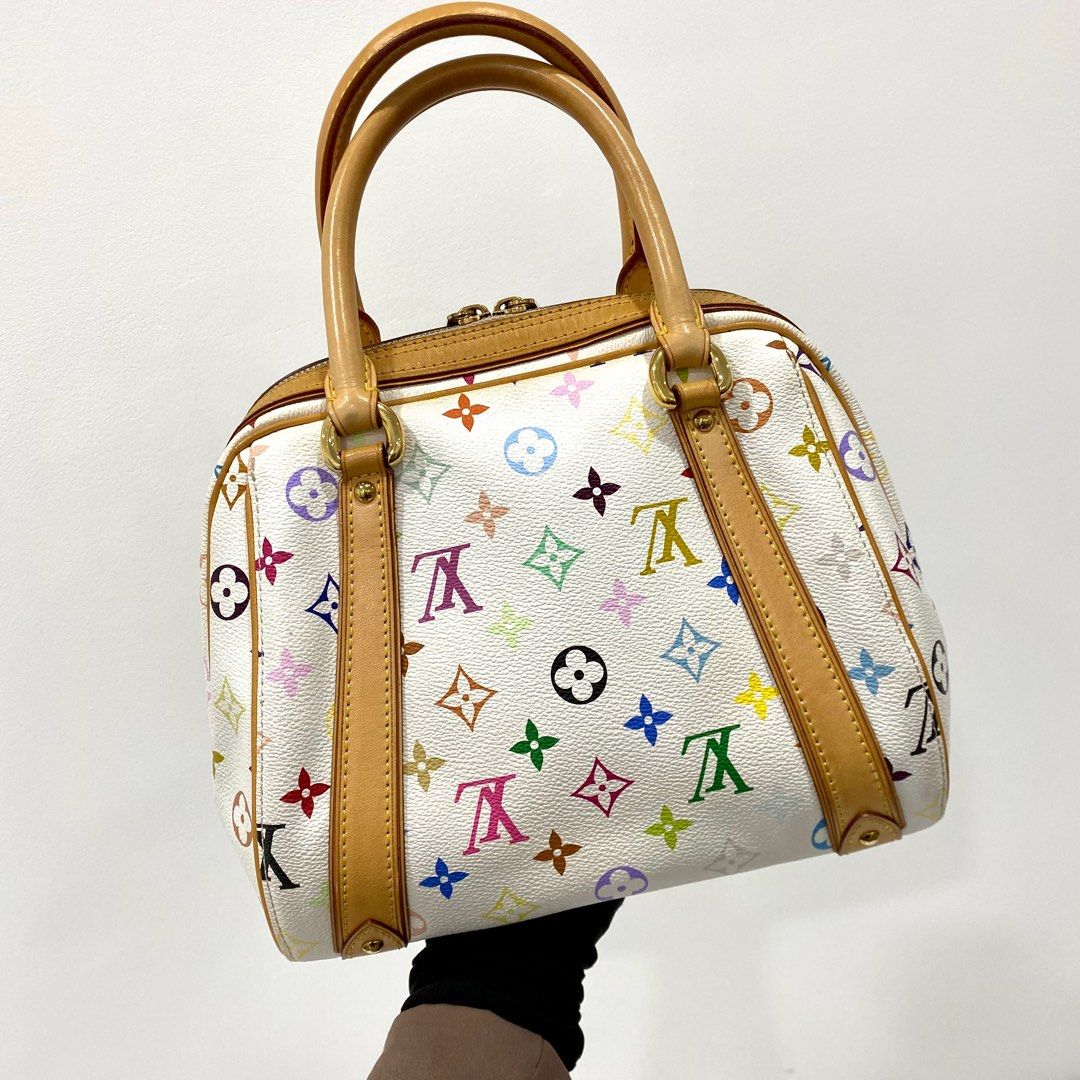 LOUIS VUITTON Priscilla White Multicolor Monogram HandBag M40096 LV 【S –  SONOBE KE