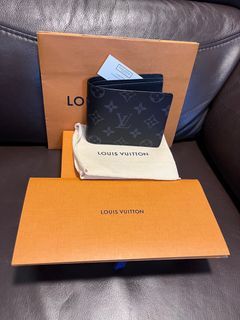 Louis Vuitton Blue Taurillon Leather Slender Wallet M80590 w