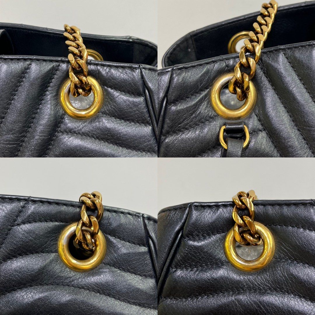 M51496 Louis Vuitton 2018 Premium New Wave Chain Tote-Deep-black Noir