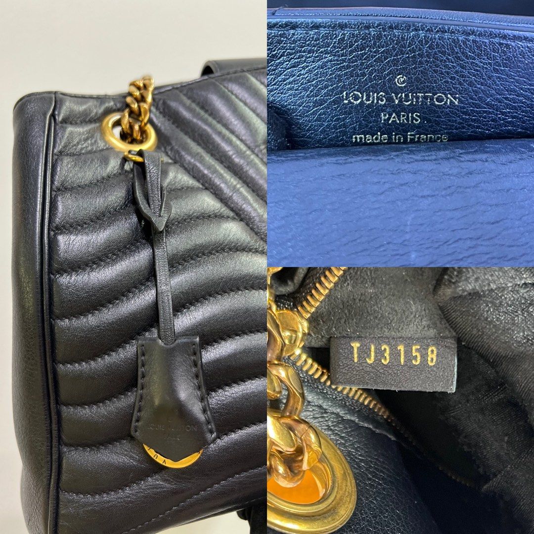 M51496 Louis Vuitton 2018 Premium New Wave Chain Tote-Deep-black Noir