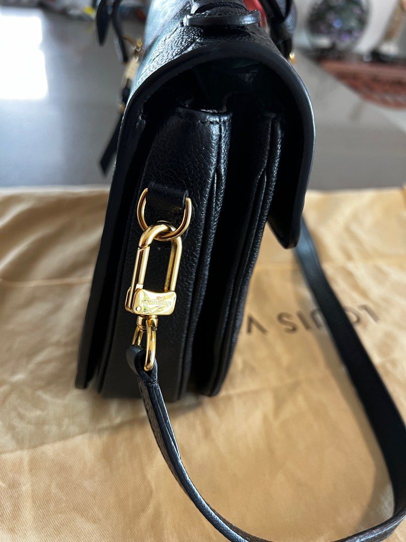 Louis Vuitton Black Monogram Empreinte Leather Pochette Metis