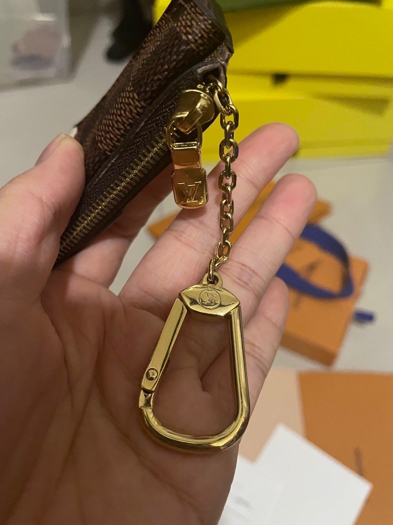 LV Keychain Pink Edges - repurposed