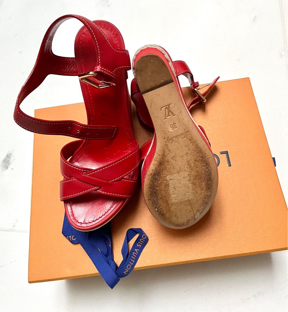 Louis vuitton sales red sandals