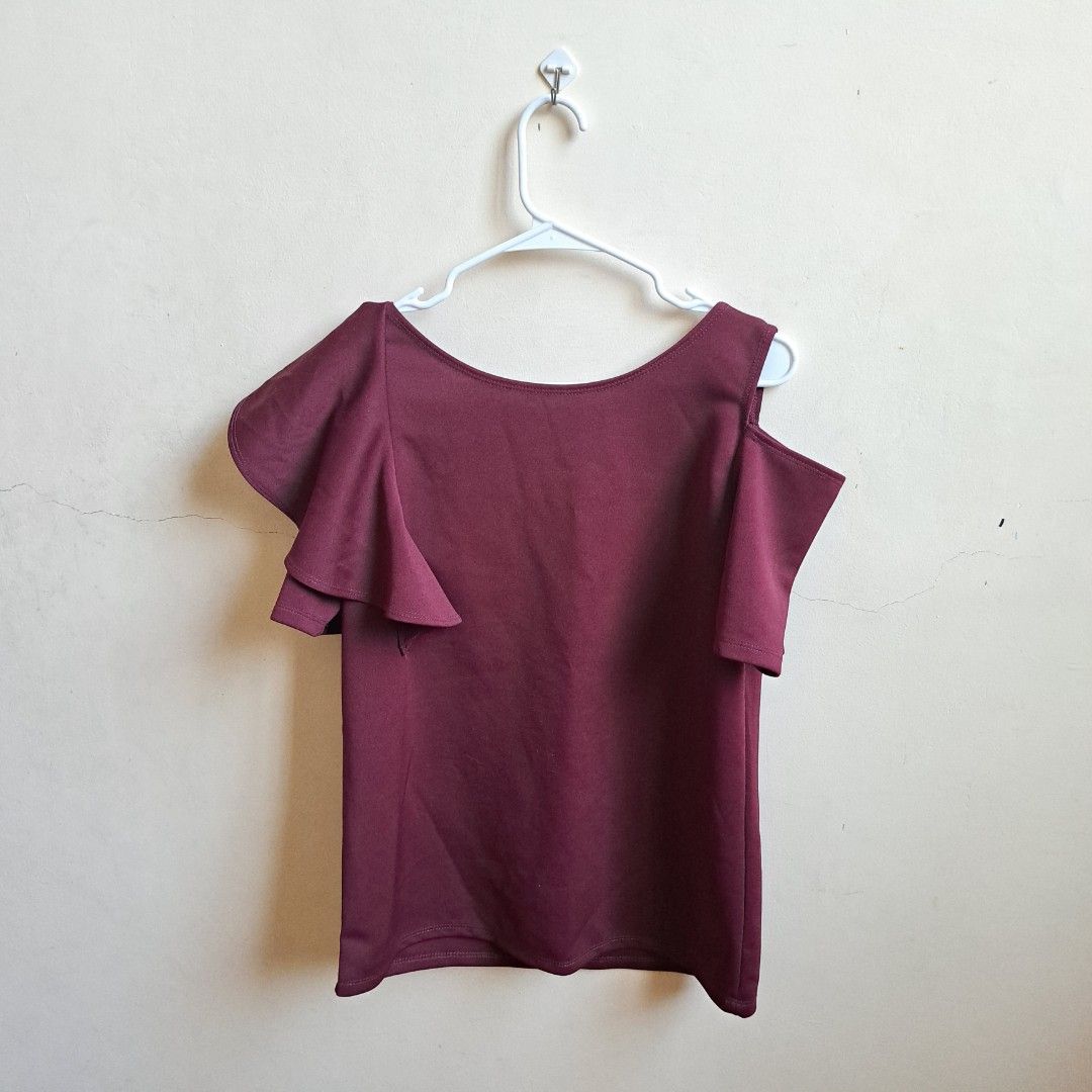 Red formal blouse 2025