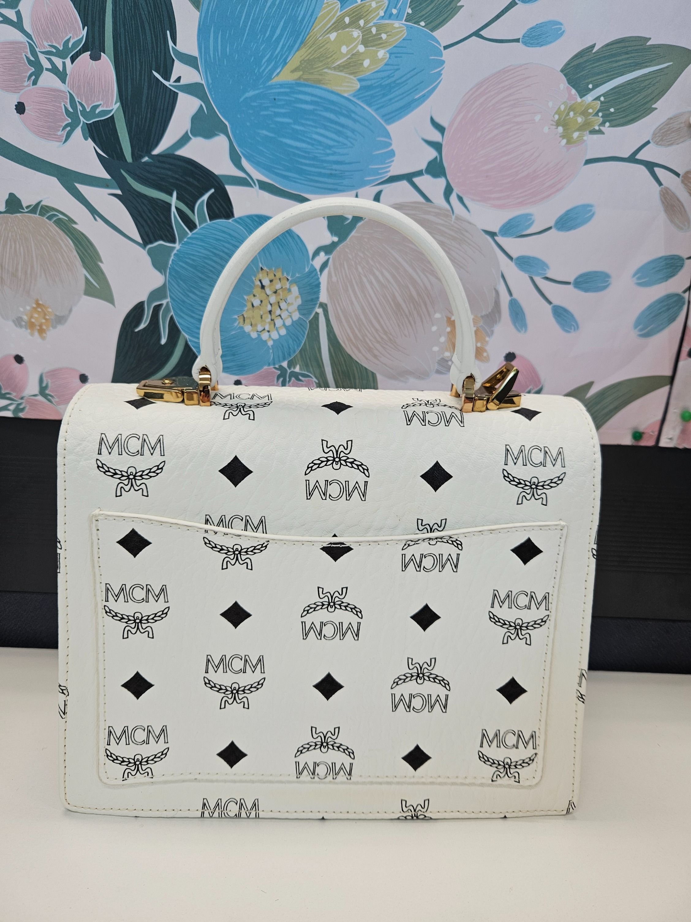 MCM Visetos Logo Shoulder Bag Luxury Bags Wallets on Carousell