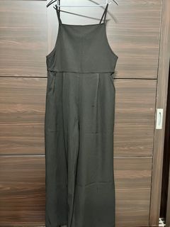 Meier.Q 落地吊帶寬褲