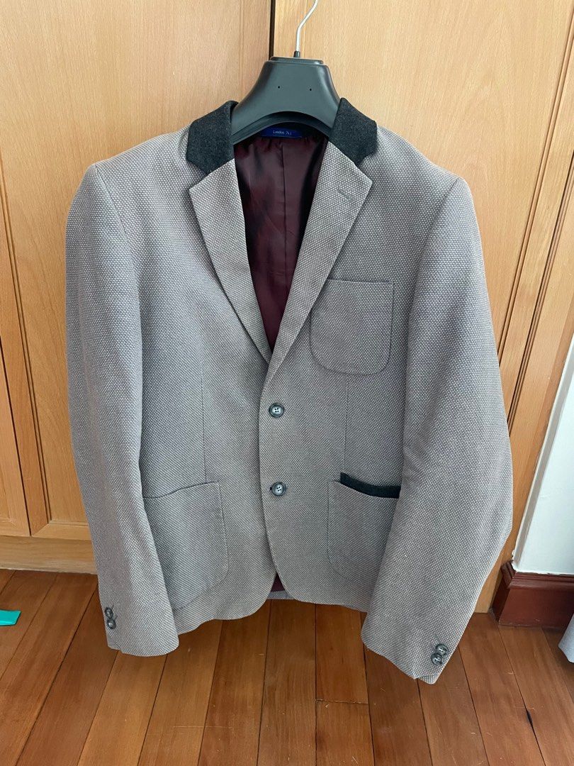 Mens blazer with elbow patches on sale