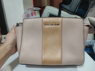 Michael Kors Ava Medium Admiral TH Satchel Leather Handbag 0590