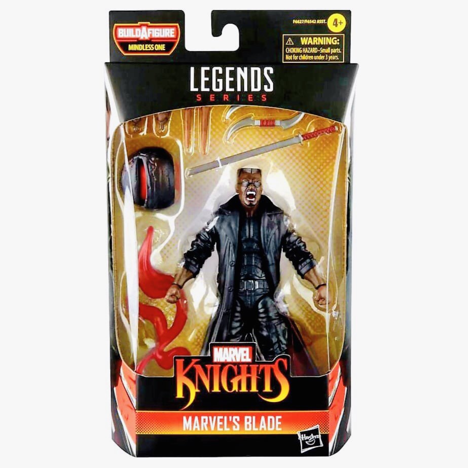 MiSB Hasbro Marvel Legends Series Marvel's Blade, Marvel Knights Comic  Vampire Mindless One Wave with BAF Collectible 6” Action Figure Premium