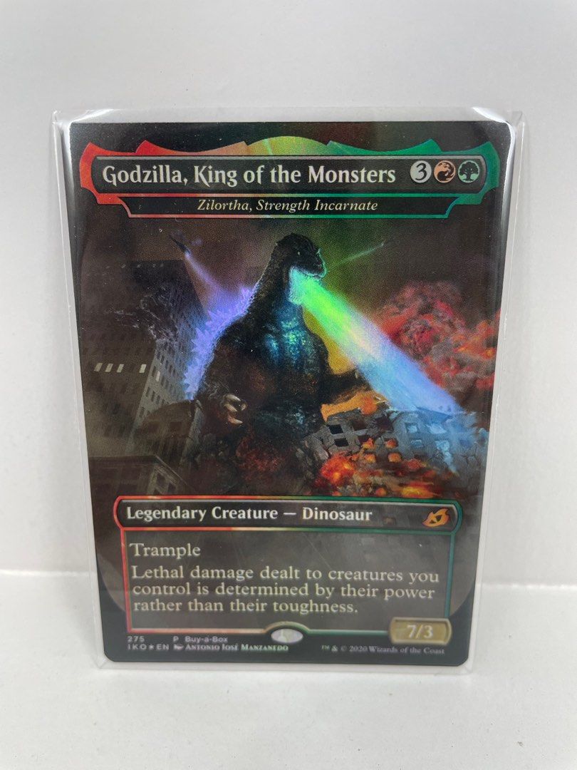 MTG Godzilla King of Monsters Zilortha, Strength Incarnate Foil promo Mtg  mint, Hobbies & Toys, Toys & Games on Carousell