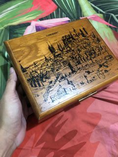 Multi layered vintage wooden jewelry box