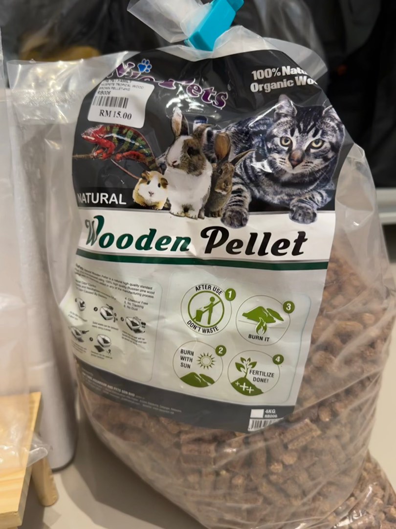Natural wood pellets 100 organic cat litter/rabbit, Pet Supplies