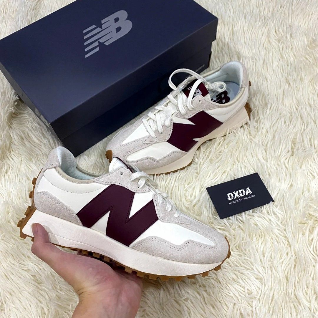Burgundy new balance top trainers womens